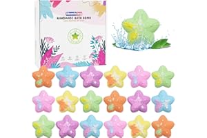 SHUCHING Bombe da Bagno Bambini, 18 Bombe da Bagno con Unica Forma di Stella Marina, Set da Bagno Regalo per Giornata del Bambino, Compleanno, Natale, Pasqua