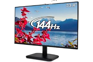 Acer EK240Y P6 P6 23.8 Inch IPS Full HD Backlit LED Monitor I 144Hz Refresh Rate, 1MS VRB Response Time, AMD FreeSync I 1 x VGA 1 x HDMI with Inbox HDMI Cable I Zero Frame Design I Eye Care I Black