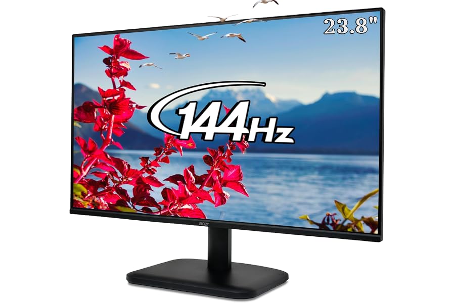 Amazon listing image: Acer EK240Y P6 P6 23.8 Inch IPS Full HD Backlit LED Monitor I 144Hz Refresh Rate, 1MS VRB…