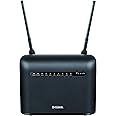 D-Link DWR-953V2 LTE Cat4 Wi-Fi AC1200 Router, Fast 4G Download Up to 150 Mbps, AC1200 Wi-Fi, 4 x Gigabit Port, Gigabit Internet Port, External Antennas, Unlocked for All Networks