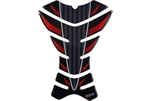 BIKE-label Tampon de réservoir 3D Protection Peinture Universelle pour Moto Noir Rouge 500260-VA