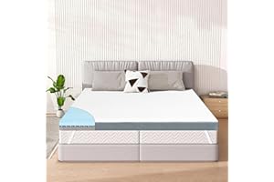Zoelik Topper 180x200cm, 8cm Höhe Gelschaum Matratzentopper, Atmungsaktive Memory Foam Mattress Topper fur Bett, Boxspringbett, Schlafsofa