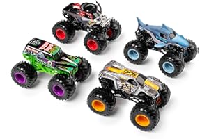 Monster Jam - Pack DE 4 VÉHICULES ECHELLE 1:64-4 Véhicules Authentiques Monster Trucks Officiels Spectacles À Collectionner - Echelle 1:24-6053860 - Jouet Enfant 3 Ans et +