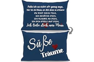 Aosumin Hier ist EIN Kissen um Dich daran zu erinnern Du bist Mein Fels ich schätze Dich ich Liebe Dich Kissenbezüge für Ehemann Geburtstag Valentinstag Weihnachten Geschenk (Ehemann)