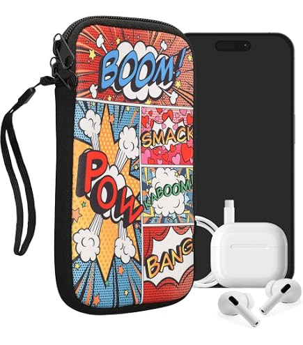 Custodia In Neoprene Con Zip A Tracolla Per Smartphone – Design Cuore E Dente Di Leone, Regolabile 65-120 Cm