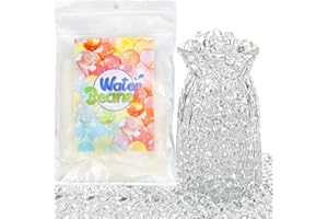 Daover 55.000 Perlas de Agua Transparentes para Plantas, Bolas de Gel Transparentes, Bolas de Agua Hidrogel para Jarrón, Decoración, Boda, Cumpleaños, Fiestas, Jardinería, Relleno de Plantas, Flores