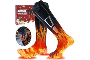 FERDIIZ Heated Socks Hand Warmer 2-in-1 Heating Socks Rechargeable with 2 x 9000mAh Batteries for Men Women, Warmth Up to 14 hours+35 hours of foot warmth, 4 heat settings electric socks for Indoors Outdoors