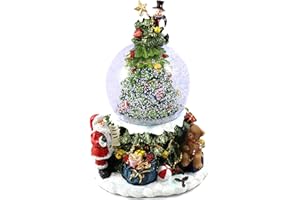ELLUG Schneekugel/Spieluhr mit Tannenbaum, mit Schneeantrieb, Musik & Licht Ø 85mm, H.: 18,5cm Weihnachten weihnachtlich