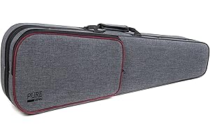 PURE GEWA Violin Case in grey with backpack straps and carry handle 1/2