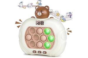 Vofolen Pop Fidget Toys Quick Push Bubble Game per Bambini Adulti Con Schermo LED Console di Gioco Elettronico Giocattolo Decompressione Fidget Toy Mini Fast Push Game per Ragazzi Ragazze Orso