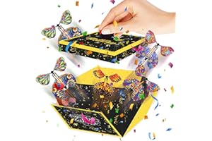 SMTELEGANCE Caja Sorpresa con Mariposas, Caja sorpresa 5 mariposas voladoras, Caja de Regalo de Explosión de Mariposa, Caja de Sorpresa Creativa con Mariposas, Caja Sorpresa, día San Valentín, Recuerdo Boda