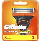 Gillette Fusion 5 ProGlide Power tıraş bı&ccedil;ağı, hassas ve kaygan kaplama i&ccedil;in, 8 yedek bı&ccedil;ak