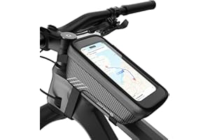 Estralia Bolsa para Manillar de Bicicleta, Bolsa para Cuadro de Accesorios de Bicicleta, con Pantalla Táctil Impermeable de T
