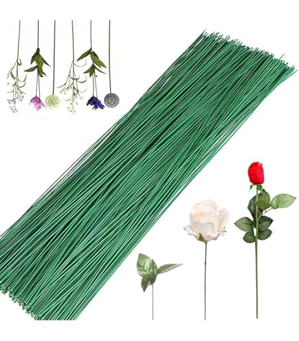 160 stuks bloemendraad, 30 cm stelen voor kunstbloemen, diameter 2 mm ijzerdraad, bloemstam draad, Bloemsteeldraad voor Kunstbloemen, voor bloemisten, kransen, doe-het-zelf boeketten (Groen