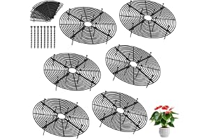 LEKEFETO 6 stycken runda växtskyddsgaller, 30 cm blomkruksgaller, galler för blomkrukor, blomkruka skydd katter blomkruksställ, blomkrukväxtskydd för barn husdjur