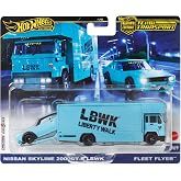 Hot Wheels &ndash; Nissan Skyline 2000GT-R LBWK & Fleet Flyer &ndash; Team Transport &ndash; HRV45 &ndash; 2 adet premium set &ndash; Metal/Metal &ndash; Real Ri