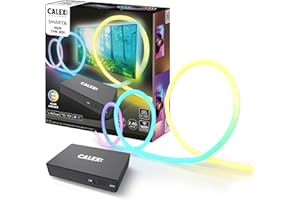 Calex Smart HDMI Sync Box, Inklusiv 2,45 m TV LED Streifen, für 55-65'' TV, Hintergrundbeleuchtung mit Synchronisation für Gaming & Film