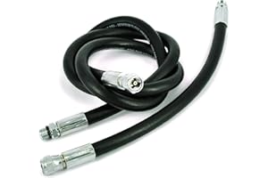 Best Divers Frusta Standard/Gomma, Manometro 80 cm, 7/16 f, 7/16 m, Nero