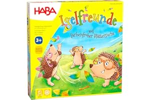 HABA Riccio – Gioco di dadi e memo per bambini dai 3 anni in su, gioco per 2-4 giocatori, con ricci 3D e foglie a incastro, promuove abilità motorie e concentrazione, 1305587001