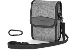 KIWIFOTOS Funda Compacta para Cámara Digital Sony ZV-1 II, ZV-1 RX100 Serie, Ricoh GR GRII GRIII GRIIIx HDF, Olympus TG7, TG6, TG5, TG4 et Power Shot SX740, G7X, G5XII - Gris (130 x 80 x 50 mm)