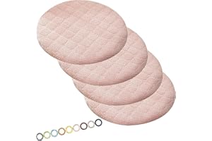 MCNDSI Rund Sitzkissen Stuhl Stuhlkissen 30/40/35/50/45 cm Sitzkissen Baumwolle Sitzpolster Stuhlauflage für Outdoor Indoor Gartenstuhl Küche oder Esszimmerstuhl(K6,4PCS_20INCH/50CM)