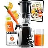 NUTRI-PRESS Slow Juicer Obst & Gemüse Entsafter - BPA-frei, 350 Watt, Sehr Leise, Ideal für Einsteiger Inkl. To Go Slow Juice