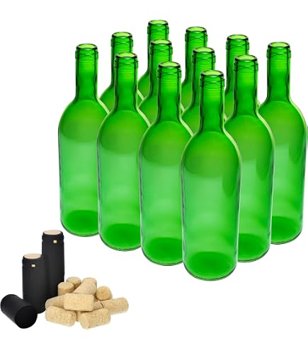 mikken Trinkflasche 6 Ölflaschen 750 ml Weinflasche Glasflasche grün mikken Trinkflasche 6 Ölflaschen 750 ml Weinflasche Glasflasche grün