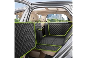 pecute Pokrowiec na fotel samochodowy dla psa z przedłużaczem, 2025 zdejmowane skrzydła boczne, ochraniacz drzwi samochodu, hamak dla psa na tylne siedzenie, bariery, wodoodporny i odporny na