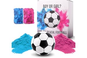 PANDIUI23 Gender Reveal Fussball mit Pulver, Gender Reveal Fußball Explodiert Blau oder Rosa Pulver für Jungen oder Mädchen Überraschung Geschlecht Verkünden (Pack)
