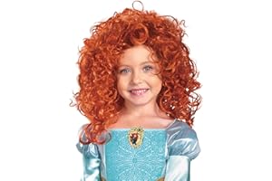 DISGUISE Disney Parrucca Merida Bambina, Accessorio Ufficiale Disney Bambine Taglia Unica