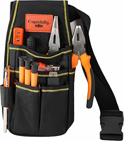Högert Technik Cintura Da Lavoro Con Spallacci – 23 Tasche, Supporto Per Martello, In Poliestere 600D Resistente