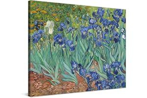 PICANOVA – Vincent Van Gogh Iris 100x75cm – Photo sur Toile – Impression sur Toile Haut de Gamme – Image sur Toile pour Décoration Murale Moderne