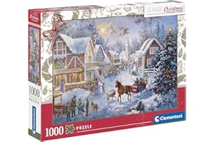 Clementoni 81504 Kolekcja puzzli - przygotowanie na Boże Narodzenie 1000 elementów - puzzle dla dorosłych w wieku 14-99 lat, prezent dla mężczyzn/kobiet, wyprodukowano we Włoszech, wielokolorowe