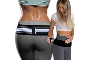PLAYACTIVE Sacroiliac SI Joint Hip Belt - Durable Anti-Slip Pelvic and Lower Back Support Brace for Men and Women - Pain Relief for Sciatica, Pelvis, Lumbar, Nerve and Leg Pain - Stabilizing Compression