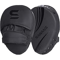 SAWANS® Boxe Focus Pads Gancio e Jab Mitts Pelle Kickboxing MMA Curvo Braccio Strike Shield Punching Target Pads Arti Marzial
