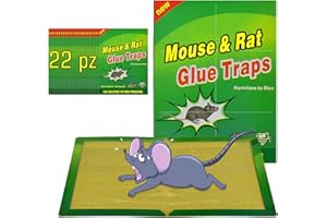 HTBAKOI 22 Trappola per Topi Colla Trappola per Topi Adesiva Potente Colla Super Adesiva［Confezione da 22 ］