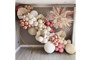 PATIMATE Kit Arco Palloncini Compleanno Rosa, 138 Arco Per Palloncini Rosa Gold, Palloncini Compleanno, Arco Palloncini Bianchi Rosa Nudo per Ragazze Compleanno Matrimonio Decorazione Baby Shower Anniversario