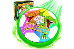 KIDLUNA Air Power Fußball für 3-12 Kinder, Coolen Dinosaurier Hover Fussball mit Bunten LED, Kinder Spielzeug Indoor Outdoor Fußball Spiel, Football Geburtstag Geschenk für Jungen ab 3 4 5 6 7 8 9 10 11 Jahre