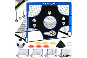 CATCHLUCK Football Goal for Kids Football Net Pop Up Goals Garden Foldable Goal Posts Target Net Training Equipment with Carry Bag