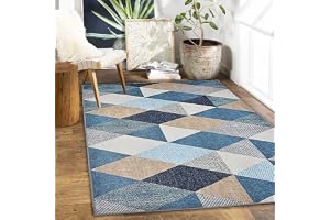 ishro home Carpet for Hall, Premium Rug for Living Room, Carpet for Bedroom/Living Area/Home with| Anti Slip Backing | Machine Washable (Crystals, 3x5 fts)