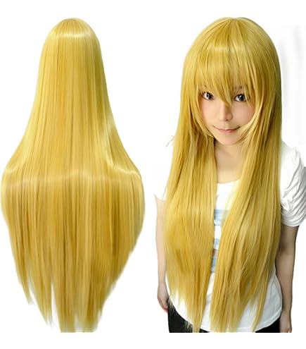 Fouriding Peluca Larga Lisa De Fibra Sintética – 80 Cm, Para Cosplay, Halloween O Uso Diario, Ajustable Y Fácil De Peinar, Incluye Redecilla
