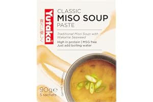 XIHAHA Yutaka Miso Soup, MSG Free, 90g (Pack of 12, Total 60 Sachets)