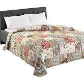 Delindo Lifestyle Dakota Patchwork Bedspread Double Bed in Vintage Style 220 x 240 cm