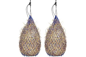 KMQRDZI Sacs à foin, filets à foin, pour chevaux, alpagas, petites ouvertures, permettent aux chevaux de manger lentement et d'améliorer la digestion, pour les bottes de foin, la paille
