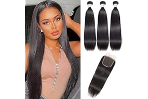 Richair - Set di ciocche brasiliane, chiusura rigida, 8A 100 g/p, in capelli naturali (Confezione da 3)