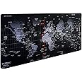 Hosimoln Gaming Mouse Pad, Large Mouse Pad Size 80x30CM Thickness 2MM,Premium-Textured Non-Slip & Waterproof Computer Mousepad with Stitched Edges for Gaming, Office & Home-80x30 Map002