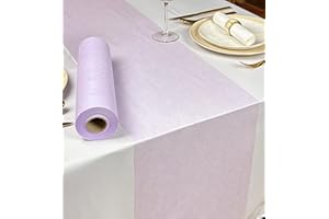 ‎NATUARTE NATUARTE, Vlies Tischläufer Flieder, 25 Meter x 30 Zentimeter, Deko Tischband, Tischdekoration, Dekor Taufen Kommunionen Hochzeit Geburtstage, Tischläufer Rolle, Farbe Flieder