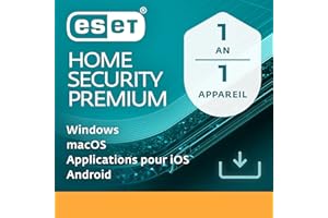 ESET HOME Security Premium 2025 | 1 appareil | 1 an | Suite de sécurité, Gestionnaire de mots de passe, Chiffrement renforcé | Windows, MacOs, Android & iOS | Code d'activation envoi par email