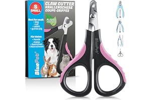 BluePet Coupe Griffes Chat et Chien & Lapin, Pour Ongle d'Animaux Petits, Coupe-Ongle Mini Pour Rongeur, Pince Griffe Chats & Chiens Petits, Toilettage Professionnel, Petit et Pratique, Ciseaux Chaton