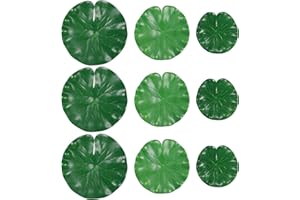 LXUEJIE 12Pcs Lily Pads for Ponds, Artificial Floating Foam Lotus Leaves Realistic Water Lily Pads Foliage Pond Decor for Pool Koi Fish Patio Aquarium Outdoor Ponds